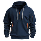 Men's hoodie featuring zipper pockets and soft, cozy fabric, designed for modern casual wear, perfect for everyday activities. 0