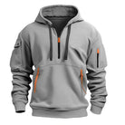 Men's hoodie featuring zipper pockets and soft, cozy fabric, designed for modern casual wear, perfect for everyday activities. 1