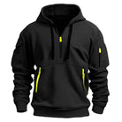 Men's hoodie featuring zipper pockets and soft, cozy fabric, designed for modern casual wear, perfect for everyday activities. 2