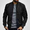 Men's insulated bomber jacket featuring a zip pocket, designed for winter warmth with a classic flight coat style. 0