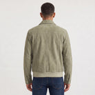 Men's jacket featuring a full zip closure and point collar, designed in a casual suede-look style made from synthetic fabric, perfect for versatile everyday wear. 4