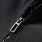 Men's black bomber windbreaker jacket with a regular fit, designed for versatile layering, perfect for casual and outdoor wear. 6