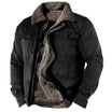 Men's jacket featuring a cozy sherpa lining, snap-front closure, and a casual western style, complete with chest pockets for added functionality. 0