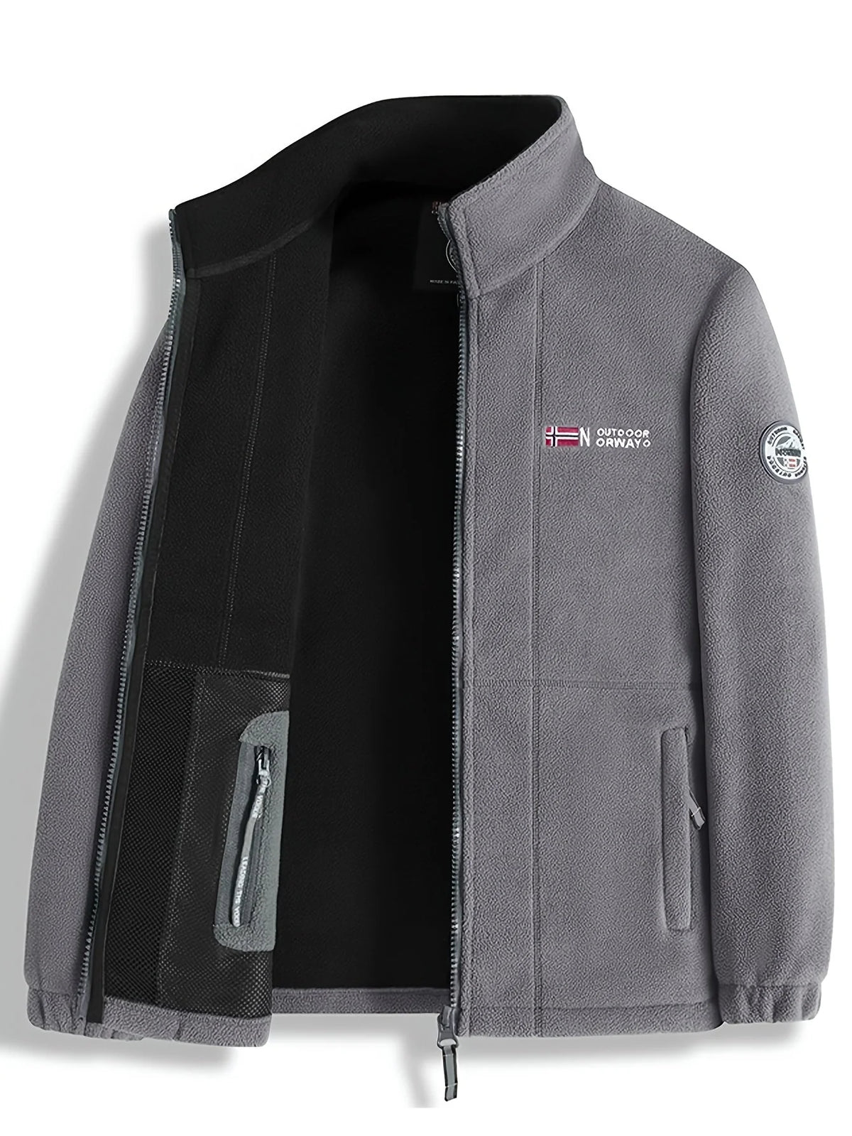 Men's jacket featuring a warm lining and practical zipper, ideal for outdoor winter activities, providing comfort and style for active days. 8