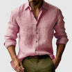 Men's long sleeve button-up shirt in regular fit, made from woven fabric, perfect for casual and formal occasions, available in six stylish colors. 3