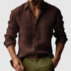 Men's long sleeve button-up shirt in regular fit, made from woven fabric, perfect for casual and formal occasions, available in six stylish colors. 4