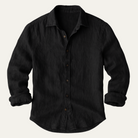Men's long sleeve button-up shirt in regular fit, made from woven fabric, perfect for casual and formal occasions, available in six stylish colors. 7