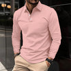 Men's long sleeve polo shirt with collar in a slim fit classic design, crafted from soft fabric for comfort and style. 2