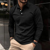 Men's long sleeve polo shirt with collar in a slim fit classic design, crafted from soft fabric for comfort and style. 3