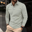 Men's long sleeve polo shirt with collar in a slim fit classic design, crafted from soft fabric for comfort and style. 4