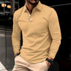 Men's long sleeve polo shirt with collar in a slim fit classic design, crafted from soft fabric for comfort and style. 6