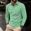 Men's long sleeve polo shirt with collar in a slim fit classic design, crafted from soft fabric for comfort and style. 7