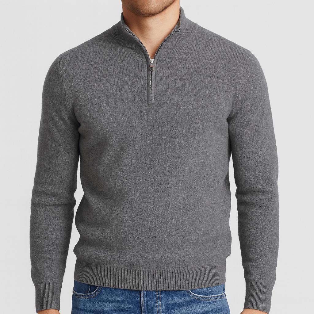Men's Merino Wool Sweater featuring a stylish V-neck design, crafted for a regular fit, perfect for versatile styling in any wardrobe. 4