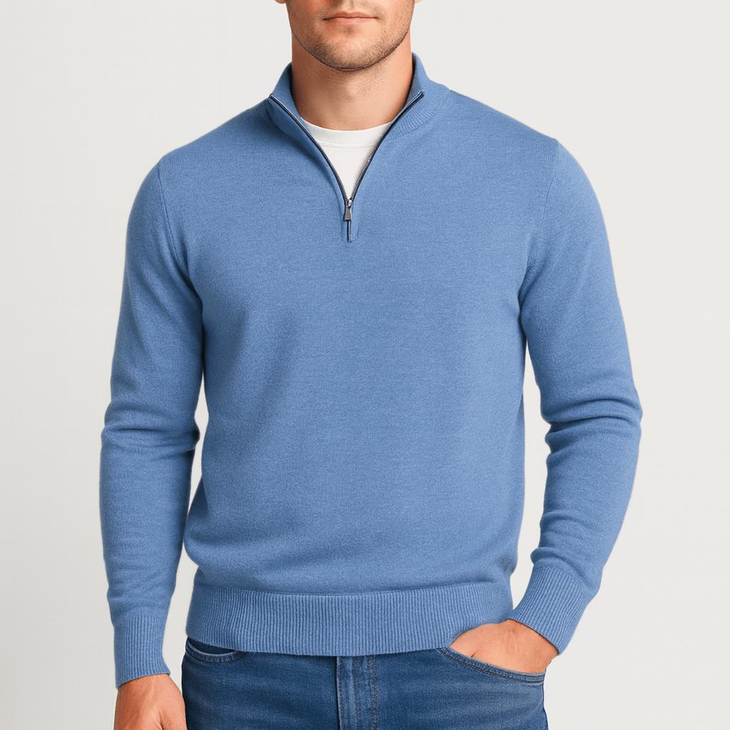 Men's Merino Wool Sweater featuring a stylish V-neck design, crafted for a regular fit, perfect for versatile styling in any wardrobe. 6