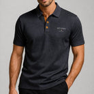 Men's Polo Shirt with Milano Button Placket and Textured Surface – Classic Fit Cotton Blend 5