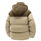 Men's puffer jacket with hood and full zip closure, featuring a quilted design for warmth, ideal winter coat for cold weather. 3