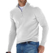 Men's quarter zip sweater featuring a ribbed knit texture, designed for versatile layering in a regular fit, perfect for casual or smart-casual occasions 3