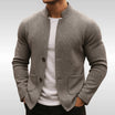 Men's quilted jacket featuring a stylish mandarin collar and a relaxed fit, perfect for smart casual winter wear. 0