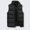 Men's quilted vest featuring functional pockets and a modern design, perfect for lightweight layering during transitional seasons. 0