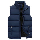 Men's quilted vest featuring functional pockets and a modern design, perfect for lightweight layering during transitional seasons. 2