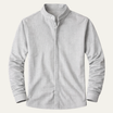 Men's ribbed knit henley shirt featuring a buttoned placket, designed for comfort with a stretch fit, long sleeves, and regular fit; 0