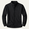 Men's ribbed knit henley shirt featuring a buttoned placket, designed for comfort with a stretch fit, long sleeves, and regular fit; 1