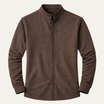 Men's ribbed knit henley shirt featuring a buttoned placket, designed for comfort with a stretch fit, long sleeves, and regular fit; 3