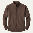 Men's ribbed knit henley shirt featuring a buttoned placket, designed for comfort with a stretch fit, long sleeves, and regular fit; 3