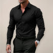 Men's slim fit shirt designed for spring, featuring a modern aesthetic suitable for both casual and smart casual occasions, crafted for comfort and style. 5