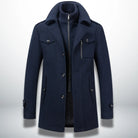 Men's smart-casual coat featuring a button closure and classic tailored fit, perfect for versatile styling in both formal and casual settings. 0