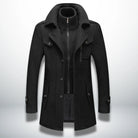 Men's smart-casual coat featuring a button closure and classic tailored fit, perfect for versatile styling in both formal and casual settings. 2