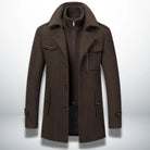 Men's smart-casual coat featuring a button closure and classic tailored fit, perfect for versatile styling in both formal and casual settings. 4