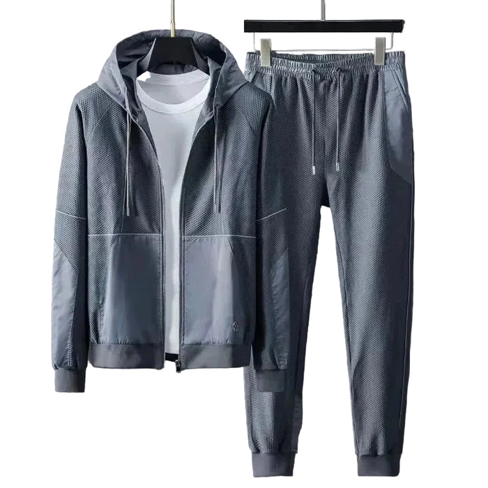 Men’s Tracksuit with Hooded Zip Jacket