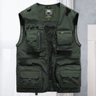 Men's lightweight polyester vest featuring a breathable mesh back and multi-pocket design, ideal for outdoor activities such as hiking, camping, and fishing. 10
