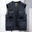 Men's lightweight polyester vest featuring a breathable mesh back and multi-pocket design, ideal for outdoor activities such as hiking, camping, and fishing. 12