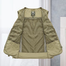 Men's lightweight polyester vest featuring a breathable mesh back and multi-pocket design, ideal for outdoor activities such as hiking, camping, and fishing. 2