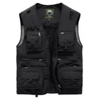 Men's lightweight polyester vest featuring a breathable mesh back and multi-pocket design, ideal for outdoor activities such as hiking, camping, and fishing. 6