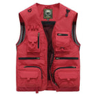 Men's lightweight polyester vest featuring a breathable mesh back and multi-pocket design, ideal for outdoor activities such as hiking, camping, and fishing. 7