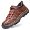 Men's waterproof leather shoes featuring orthopedic support and a slip-resistant sole, designed for durability and comfort in all weather conditions. 0