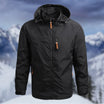 Men's waterproof rain jacket featuring an adjustable hood and windproof design, designed for a regular fit and easy zip-up closure. Perfect for outdoor activities in 0