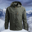 Men's waterproof rain jacket featuring an adjustable hood and windproof design, designed for a regular fit and easy zip-up closure. Perfect for outdoor activities in 1
