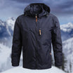 Men's waterproof rain jacket featuring an adjustable hood and windproof design, designed for a regular fit and easy zip-up closure. Perfect for outdoor activities in 2