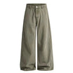 Men's wide-leg denim jeans featuring a retro curved design, designed for a loose fit, perfect for casual wear. 5