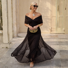 Off Shoulder Maxi Dress with Sculpted Bodice and Mermaid Silhouette – Elegant Formal Wear 7