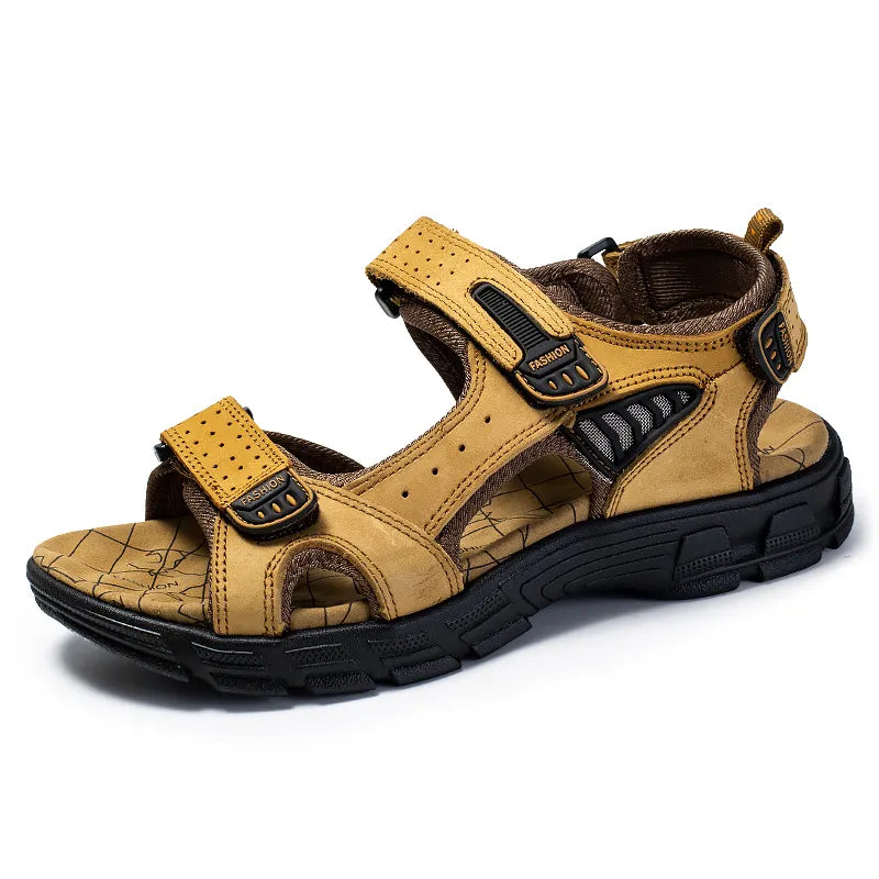 Orthopedic sandals featuring adjustable Velcro closure and a non-slip outsole, designed for ergonomic support for both men and women. 3