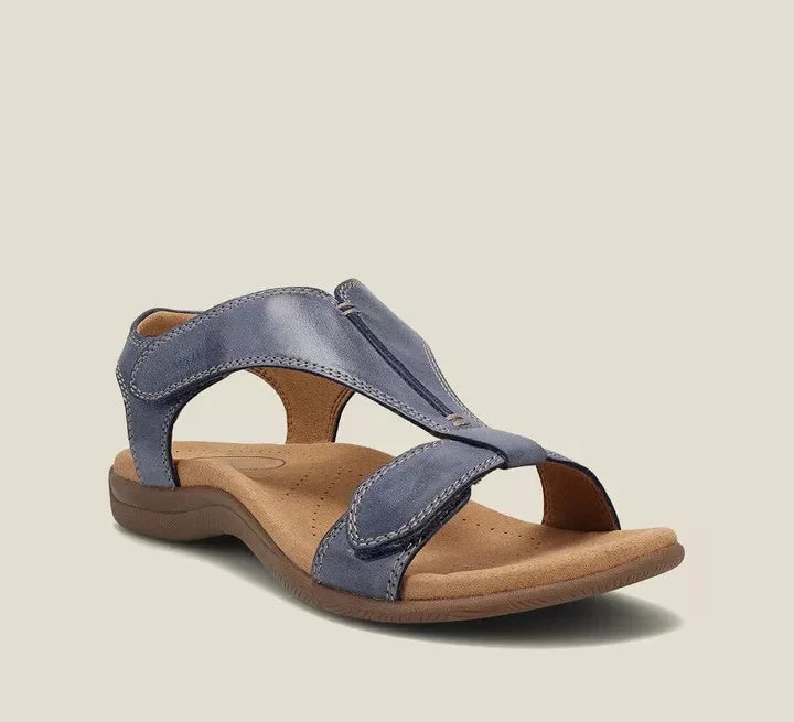 Orthopedic sandals featuring arch support and adjustable straps for everyday comfort, available in black and sizes 4-11 US. 1