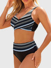 Plus size bikini swimsuit set featuring a supportive shaping silhouette and vibrant patterns for women, perfect for enhancing curves and ensuring comfort at the beach or pool. 1