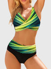 Plus size bikini swimsuit set featuring a supportive shaping silhouette and vibrant patterns for women, perfect for enhancing curves and ensuring comfort at the beach or pool. 2