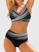 Plus size bikini swimsuit set featuring a supportive shaping silhouette and vibrant patterns for women, perfect for enhancing curves and ensuring comfort at the beach or pool. 3