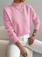 Roll neck jumper featuring a stylish turtleneck design, crafted from soft warm fabric, perfect for cozy autumn wear. 3
